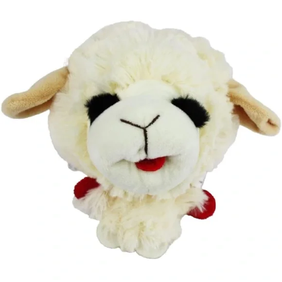 Multipet Lamb Chop Head Dog Ball Squeaky Toy - Picture 1 of 5